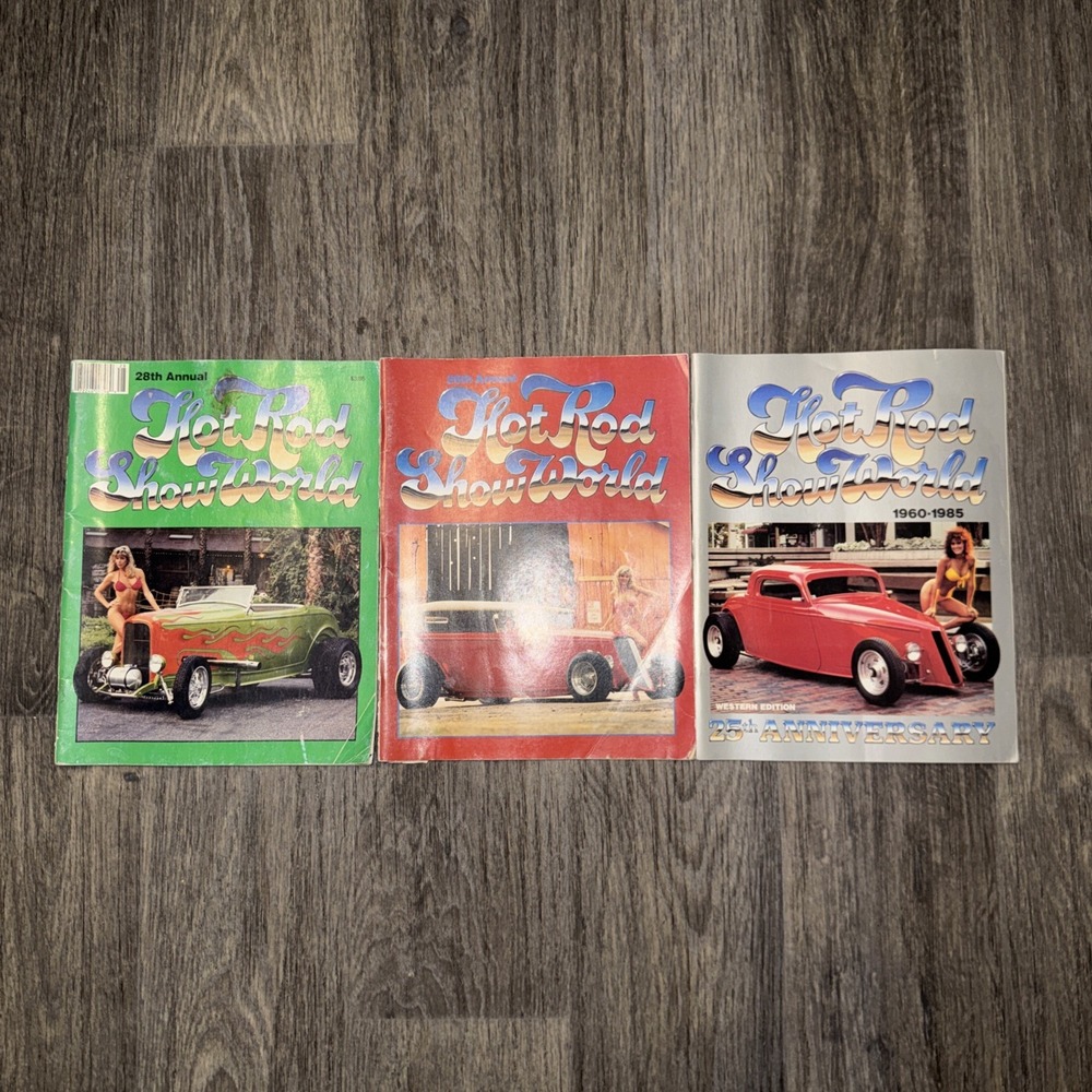 Vintage Hot Rod Show World Magazine Lot of 3 Custom Car Annuals 1970s 1980s